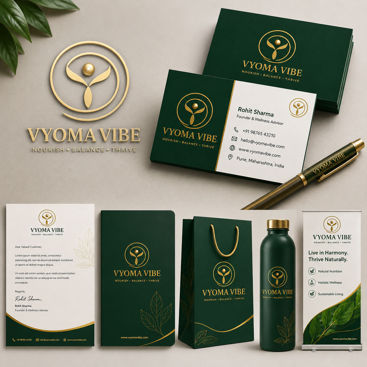 Vyoma Vibe — Wellness Identity System